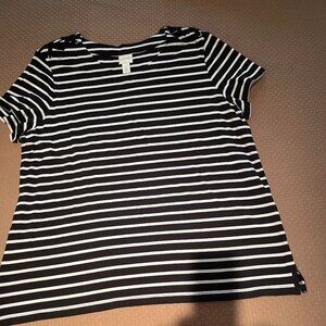 Chico's shirt, size 3, black & white
